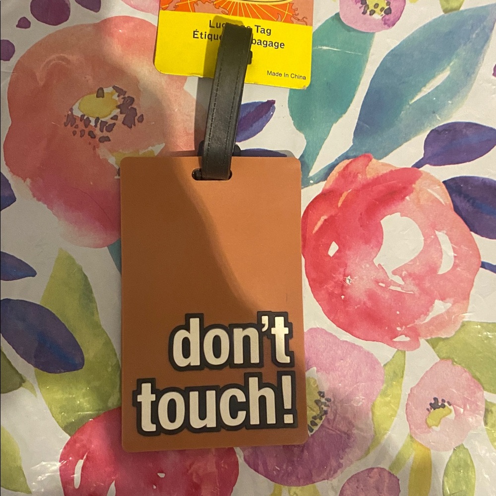 Lug Tan 'Don't Touch!' Luggage Tag